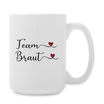 Team Braut mit Herz - Große Tasse 440 ml - Weiß - Rechts