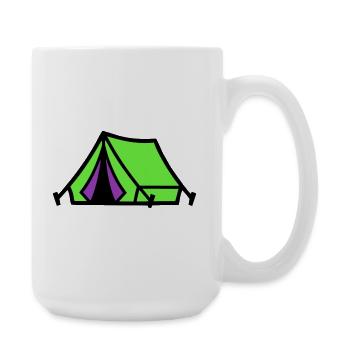 Festival Tent Camping Icon - Large Mug 440 ml - white - Right