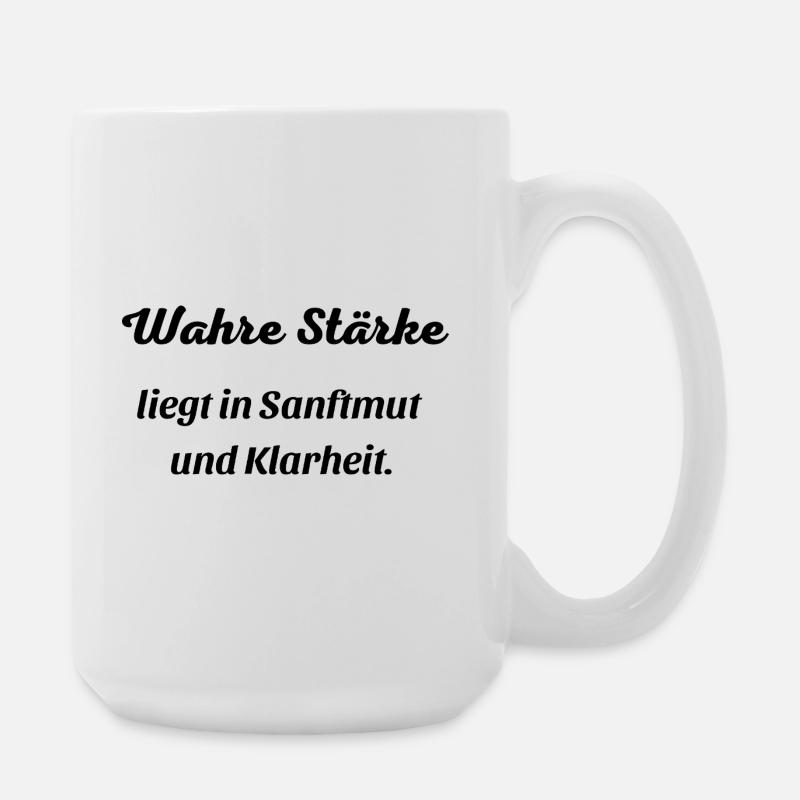 Wahre_Staerke - Große Tasse 440 ml - Weiß