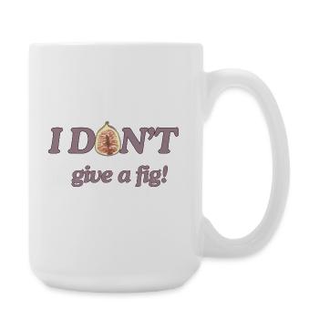 I don't give a fig - Funny pun fruit t-shirt - Large Mug 440 ml - white - Right