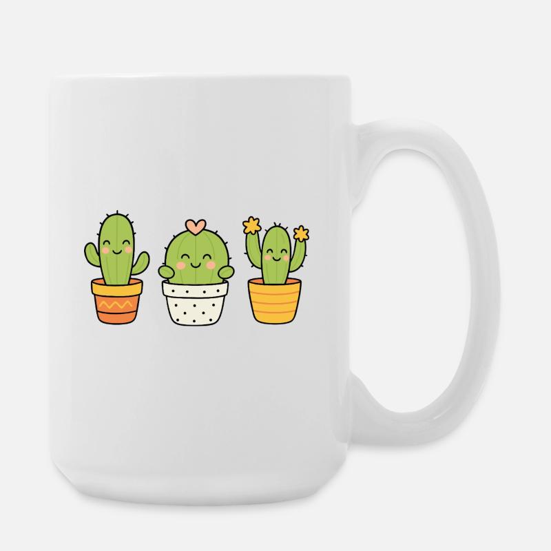 Cutie Cactus Trio - Large Mug 440 ml - white