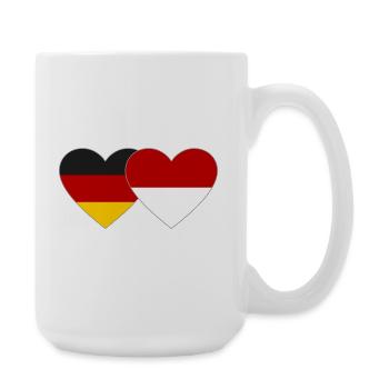 Allemagne Monaco Drapeau Coeur - Grande tasse 440 ml - blanc - Droite