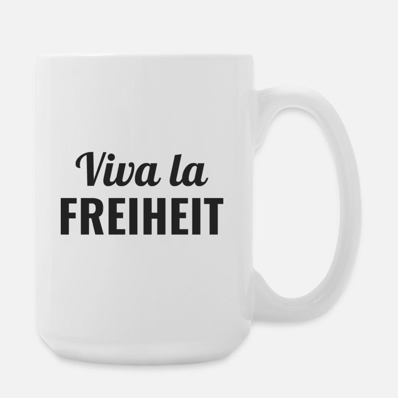 Viva la Freiheit - Freiheitsgeist - Große Tasse 440 ml - Weiß