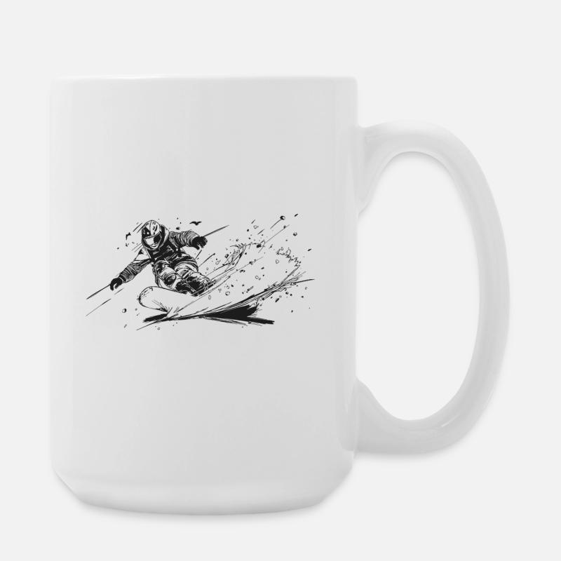 Snowboard - Große Tasse 440 ml - Weiß