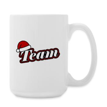 Christmas Team Santa Hat - Large Mug 440 ml - white - Right