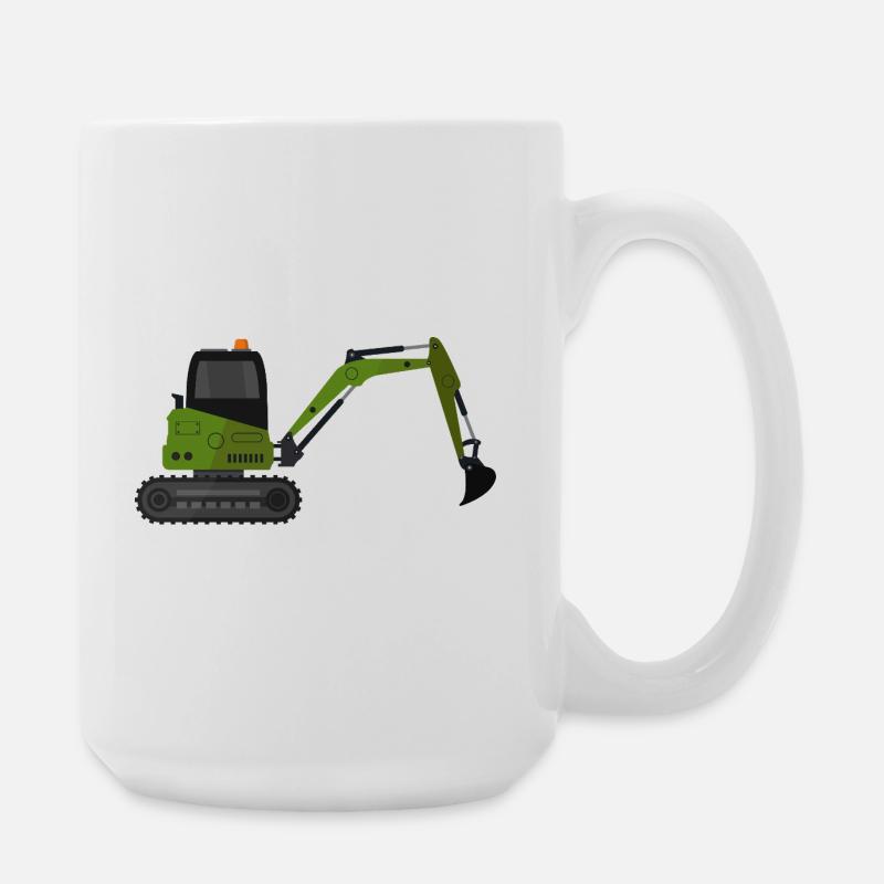 Bagger - Große Tasse 440 ml - Weiß