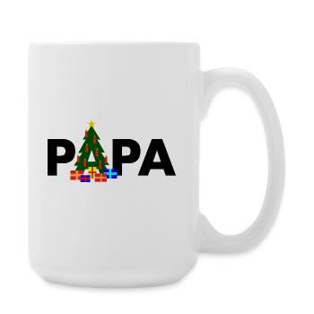 Papa Weihnachtsbaum - Große Tasse 440 ml - Weiß - Rechts
