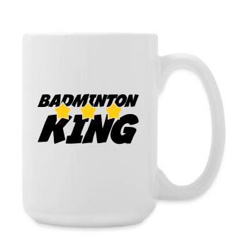 The King of Badminton - Large Mug 440 ml - white - Right