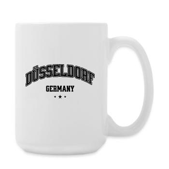 Düsseldorf Germany Retro lettering in the bow - Large Mug 440 ml - white - Right