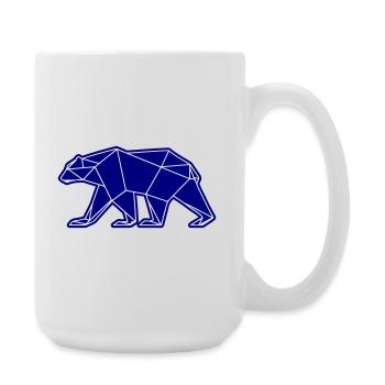 Icône polygonale de l’ours polaire - Grande tasse 440 ml - blanc - Droite
