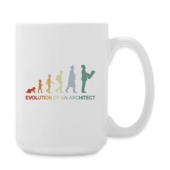 The development of an architect - Large Mug 440 ml - white - Right