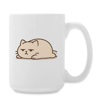 Chat endormi dans le style kawaii - Grande tasse 440 ml - blanc - Droite