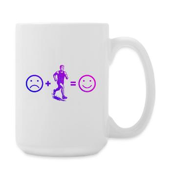 Charakterstarkes Running Design - Große Tasse 440 ml - Weiß - Rechts