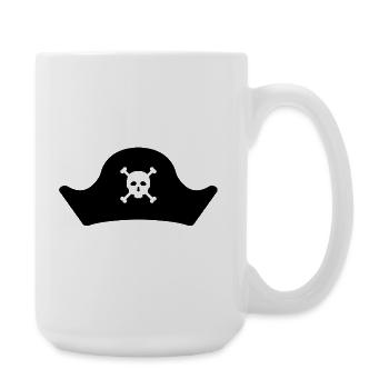 Pirate hat - Large Mug 440 ml - white - Right