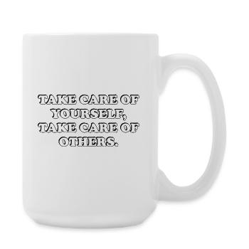 Self-Care Quote - Large Mug 440 ml - white - Right