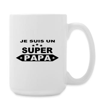 Je suis un super papa - Grande tasse 440 ml - blanc - Droite