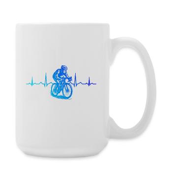 Motif emblématique du vélo de route - Grande tasse 440 ml - blanc - Droite