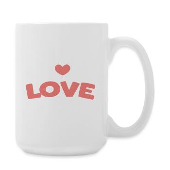 Amour Pastel: Lettrage Coeur - Grande tasse 440 ml - blanc - Droite