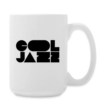Kühnes, cooles Jazz-Logo-Design - Große Tasse 440 ml - Weiß - Rechts