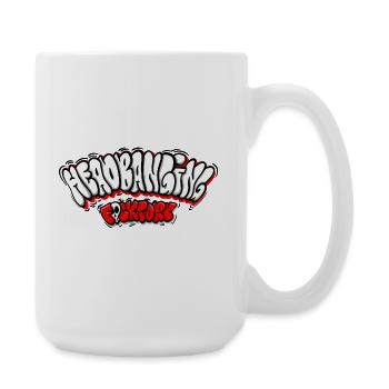 Graffiti sur le réseau de headbanging - Grande tasse 440 ml - blanc - Droite