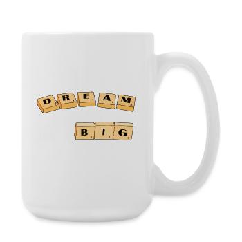 Typographie du Dream Big Block - Grande tasse 440 ml - blanc - Droite