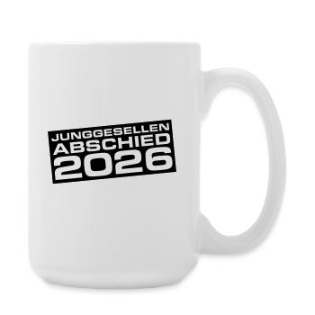 Junggesellenabschied 2026 Jga - Große Tasse 440 ml - Weiß - Rechts