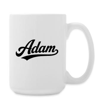 Adam name first last family - Large Mug 440 ml - white - Right