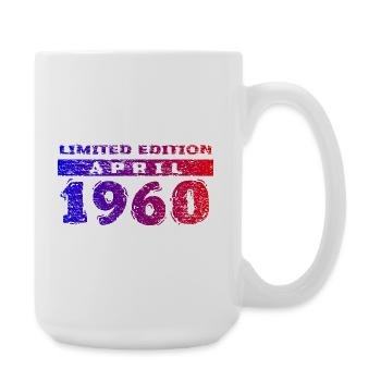 66th Birthday Limited Edition 04/1960 - Large Mug 440 ml - white - Right
