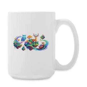 Motif des animaux de la forêt fantastique Rêve de la forêt fantastique - Grande tasse 440 ml - blanc - Droite