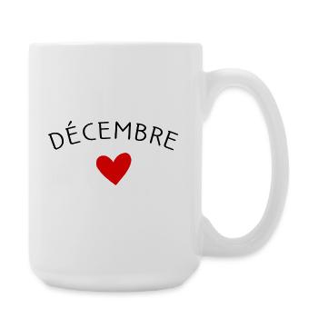 Future maman Décembre – Bébé en route ❤️ - Grande tasse 440 ml - blanc - Droite