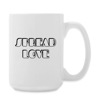 Spread Love Bold Typographic Design - Large Mug 440 ml - white - Right