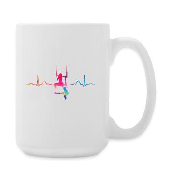 Aerialist Hearbeat EKG Cloud Swing Trapez - Große Tasse 440 ml - Weiß - Rechts