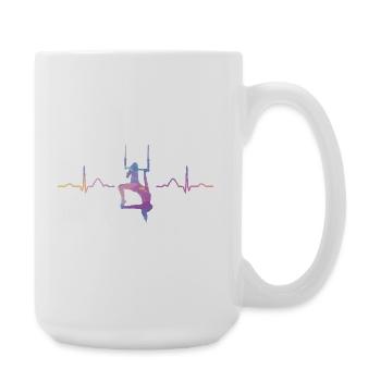 Écrographie du rythme auditif aérien, trapèze nuageux - Grande tasse 440 ml - blanc - Droite
