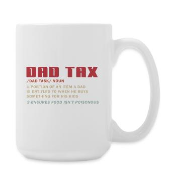 T-shirt mème fiscal pour papa : Déduction des enfants - Grande tasse 440 ml - blanc - Droite