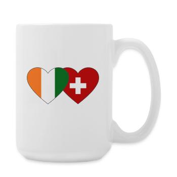 Drapeau de la Côte d’Ivoire Suisse Cœur - Grande tasse 440 ml - blanc - Droite