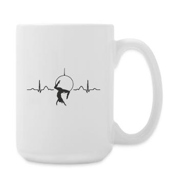 Anneau aérien Rythme de cœur Lyra Anneau aérien - Grande tasse 440 ml - blanc - Droite