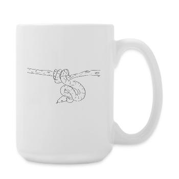 Snake (b&w) - Large Mug 440 ml - white - Right