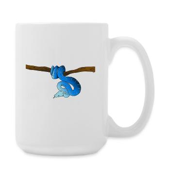 Blue Snake - Large Mug 440 ml - white - Right