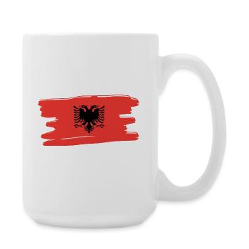 Albanien Fahne Albaner - Große Tasse 440 ml - Weiß - Rechts