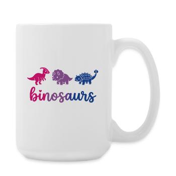 Pride Month LGBTQ - Binosaur - Large Mug 440 ml - white - Right