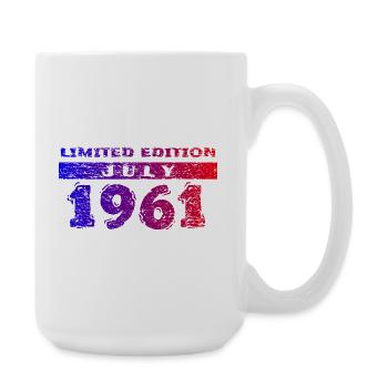65th Birthday Limited Edition 07/1961 - Large Mug 440 ml - white - Right