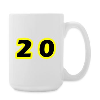 20 Symbole numérique - Grande tasse 440 ml - blanc - Droite