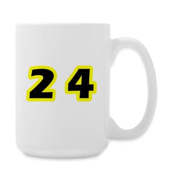 24 Symbole numérique - Grande tasse 440 ml - blanc - Droite