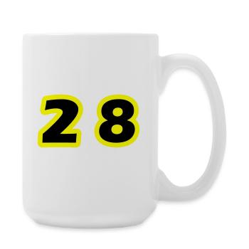 28 Symbole numérique - Grande tasse 440 ml - blanc - Droite