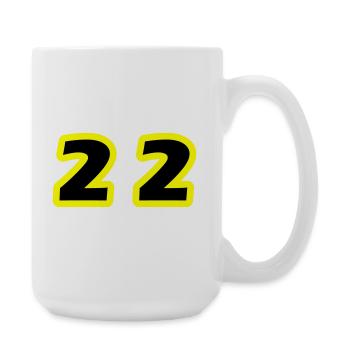 22 Symbole numérique - Grande tasse 440 ml - blanc - Droite