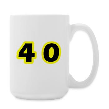 40 Symbole numérique - Grande tasse 440 ml - blanc - Droite