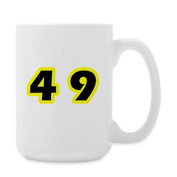 Symbole du chiffre 49 - Grande tasse 440 ml - blanc - Droite