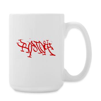 Rostock T-Shirt Graffiti Style - Große Tasse 440 ml - Weiß - Rechts