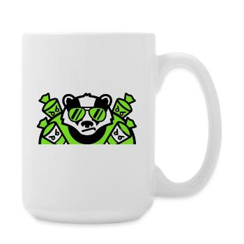 Logo des cornets de sucre blaireaux - Grande tasse 440 ml - blanc - Droite