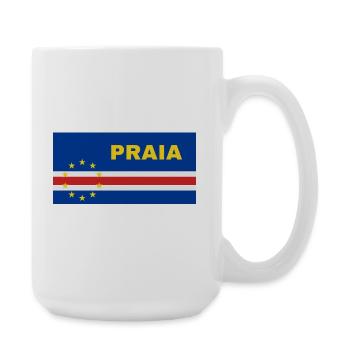 Praia in Cabo Verde Flag - Large Mug 440 ml - white - Right
